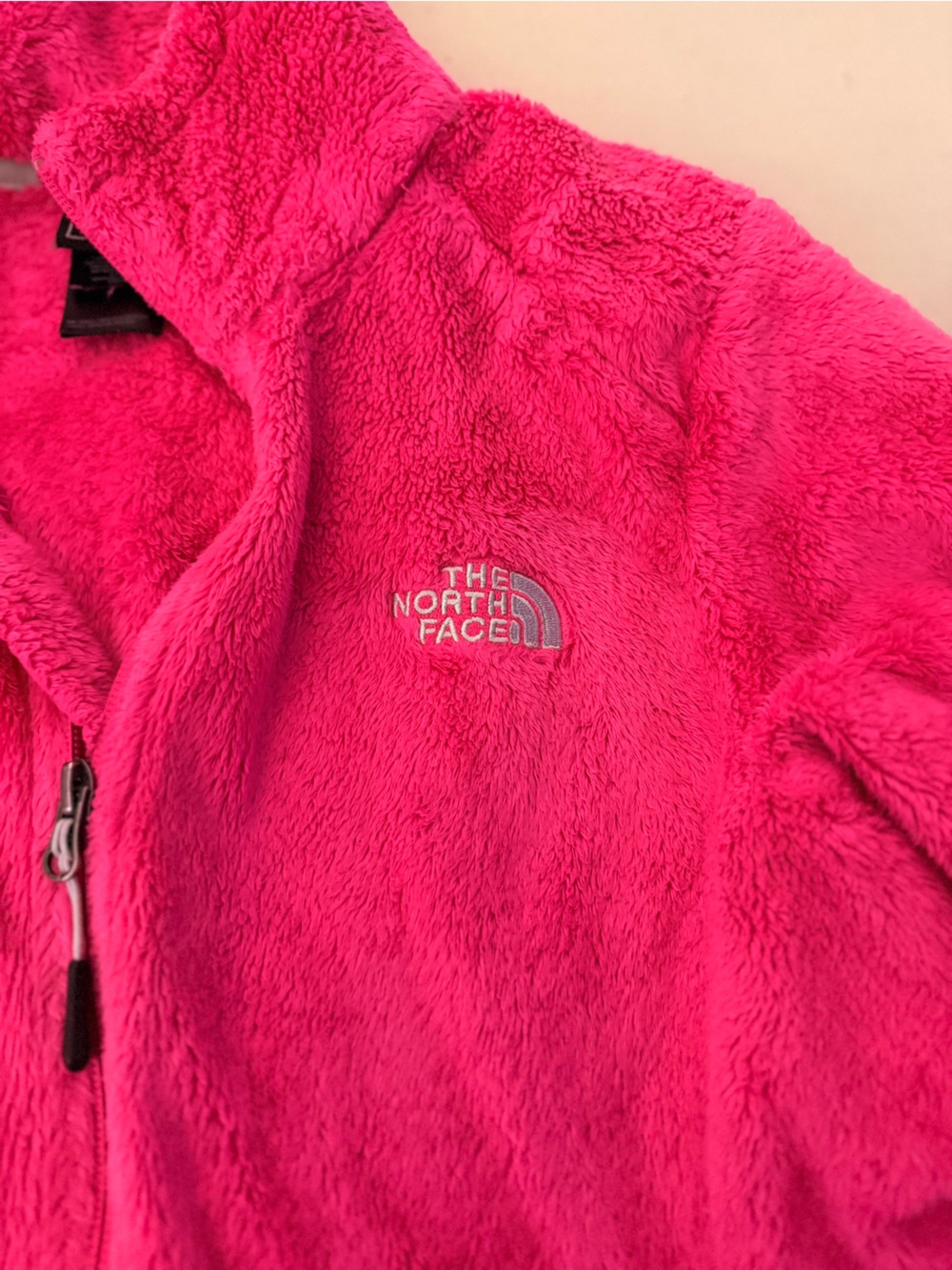 The North Face Women's Plush Zipper Jacket in Hot Pink